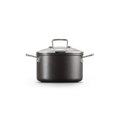 TOUGHENED NON-STICK DEEP STOCKPOT PAN, GLASS LID