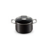 TOUGHENED NON-STICK DEEP STOCKPOT PAN, GLASS LID