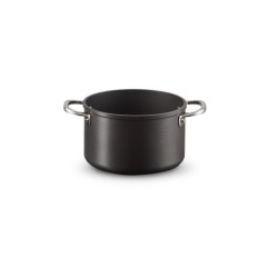 TOUGHENED NON-STICK DEEP STOCKPOT PAN, GLASS LID