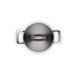 TOUGHENED NON-STICK DEEP STOCKPOT PAN, GLASS LID