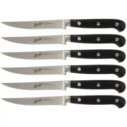 SET 6 PLAIN BLADE KNIVES,...