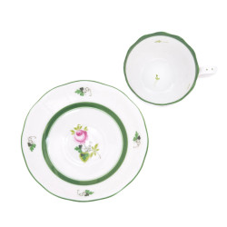 TAZZA CAFFÈ CON PIATTO 4,5 CM VIEILLE ROSE VRH 711