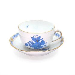 TEA CUP WITH SAUCER 20 CL APPONYI BLUE AB 1726