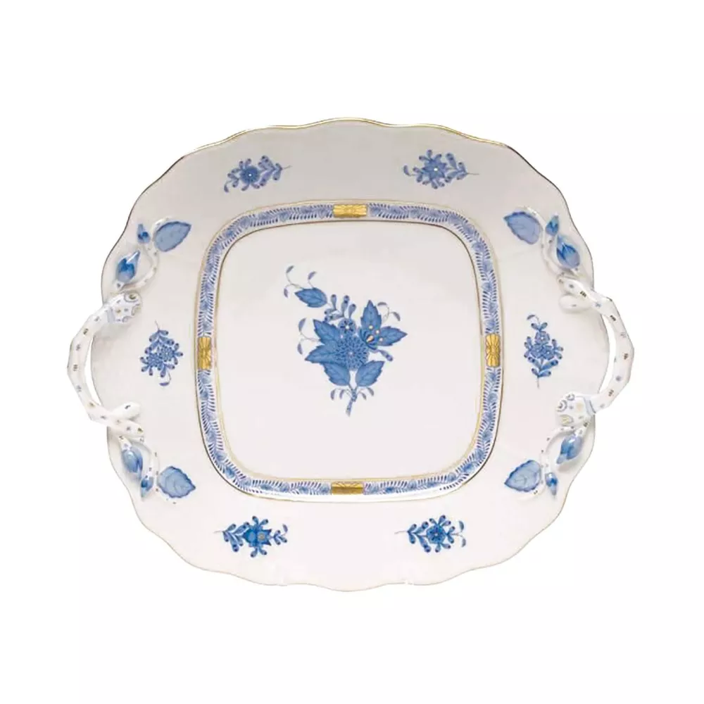PIATTO TORTA QUADRATO 28 X 24,5 CM APPONYI BLUE AB 1430