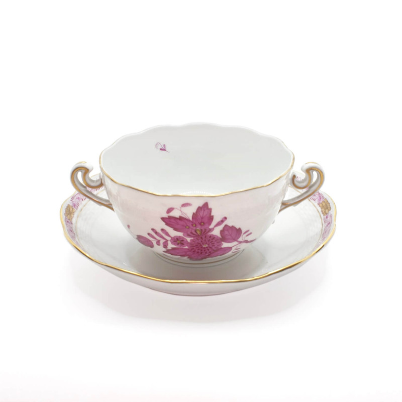 SOUP CUP WITH SAUCER 30 CL APPONYI PINK AP