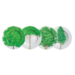 SET OF 4 ASSORTED BREAD PLATE 16 CM - FREEDOM