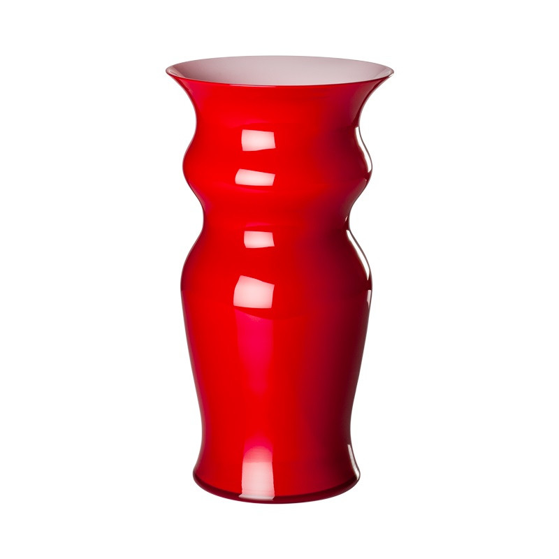 ODALISCHE VASE 706.80 - RED / MILK WHITE