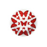 SET DI 4 COPPETTE MACEDONIA 16,5 CM - RED BUTTERFLY