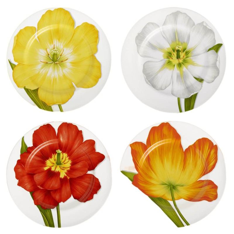 SET OF 4 ASSORTED DINNER PLATE 27 CM - FREEDOM