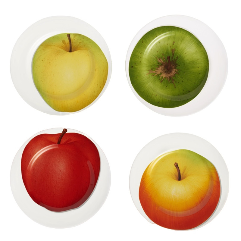 SET OF 4 ASSORTED DESSERT PLATES 21,5 CM - FREEDOM