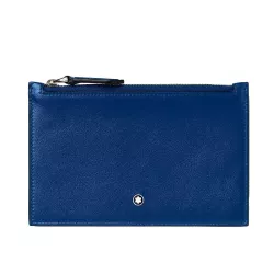 PORTA CARTE CON ZIP BLU...