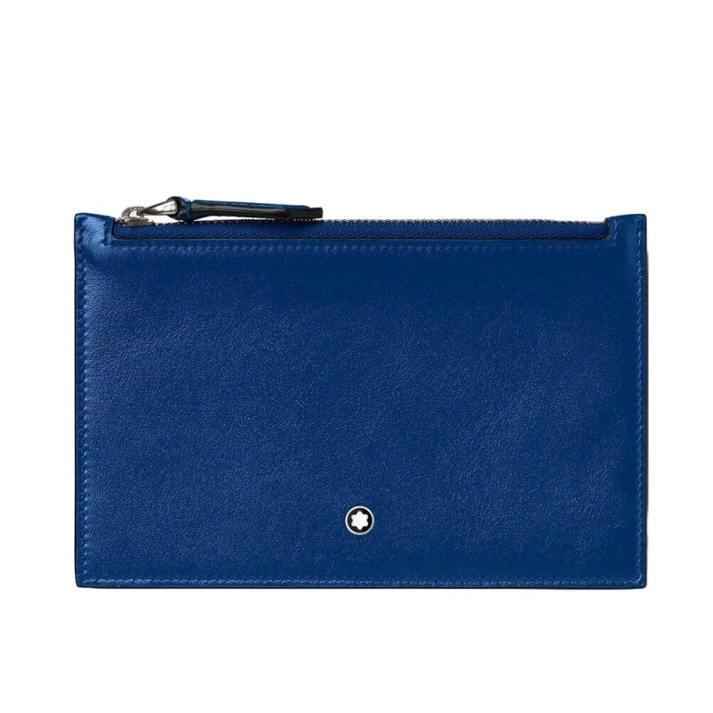 PORTA CARTE CON ZIP BLU MEISTERSTÜCK, 130453