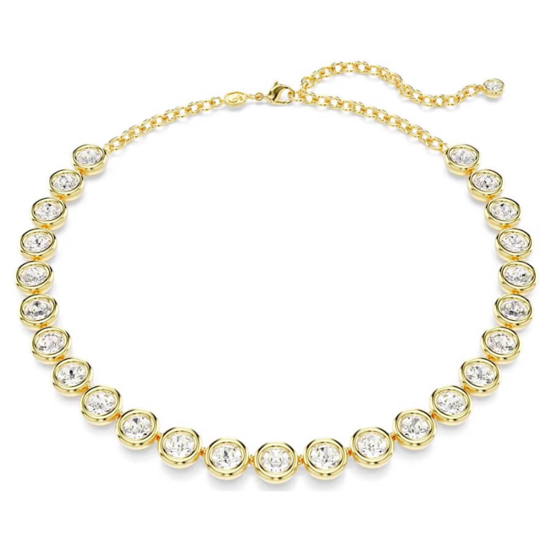 COLLANA IMBER, BIANCO, PLACCATA COLOR ORO, 5682585