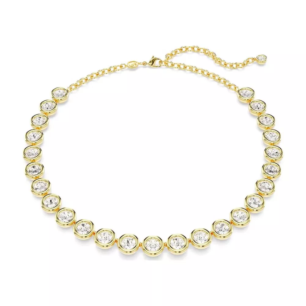 COLLANA IMBER, BIANCO, PLACCATA COLOR ORO, 5682585
