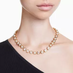 COLLANA IMBER, BIANCO, PLACCATA COLOR ORO, 5682585