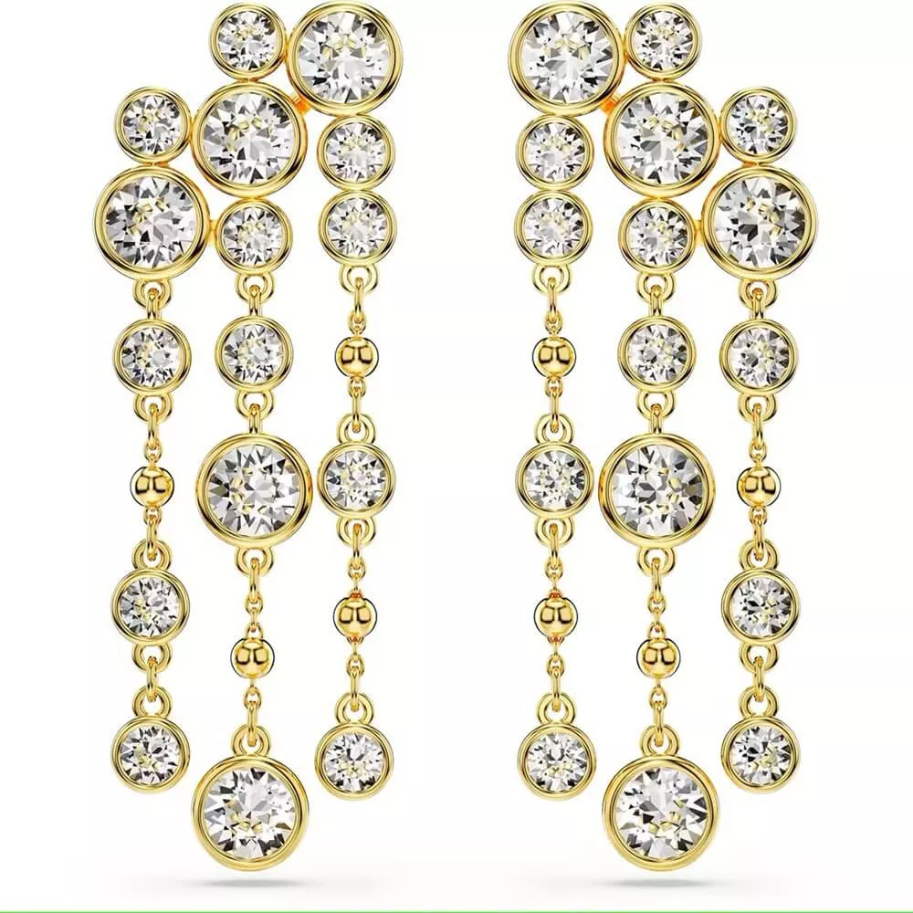 ORECCHINI PENDENTI IMBER, BIANCO, PLACCATI COLOR ORO 5680093