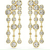 DROP EARRINGS IMBER, WHITE, GOLD TONE PLATED 5680093