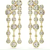 DROP EARRINGS IMBER, WHITE, GOLD TONE PLATED 5680093