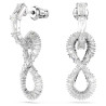 HYPERBOLA DROP EARRINGS, INFINITY, WHITE, RHODIUM PLATED 5679793