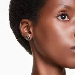 SWAN STUD EARRINGS, ROSE GOLD TONE PLATED 5684608