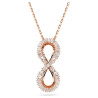 HYPERBOLA INFINITY PENDANT, WHITE, ROSE GOLD PLATED 5677623