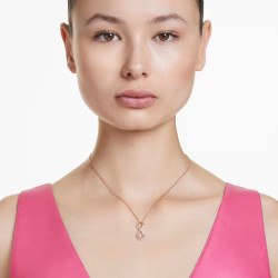 HYPERBOLA INFINITY PENDANT, WHITE, ROSE GOLD PLATED 5677623