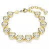 IMBER BRACELET, ROUND CUT, WHITE, GOLD PLATED 5682586