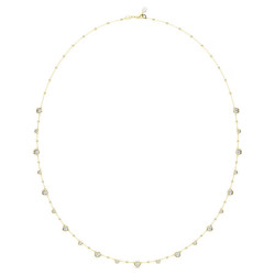 IMBER NECKLACE, WHITE, GOLD TONE PLATED 5680091