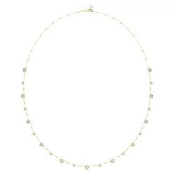 IMBER NECKLACE, WHITE, GOLD TONE PLATED 5680091