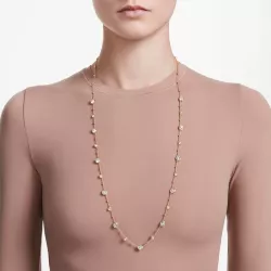 IMBER NECKLACE, WHITE, GOLD TONE PLATED 5680091