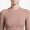 IMBER NECKLACE, WHITE, GOLD TONE PLATED 5680091
