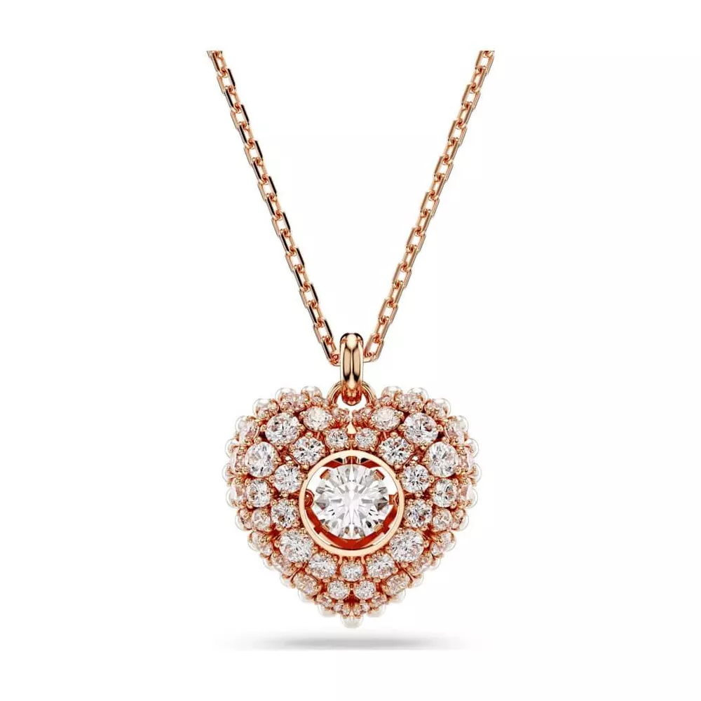 IDYLLIA PENDANT, HEART, WHITE, ROSE GOLD PLATED 5680402