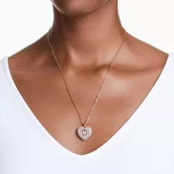 IDYLLIA PENDANT, HEART, WHITE, ROSE GOLD PLATED 5680402