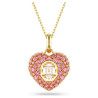 HYPERBOLA PENDANT, HEART, PINK, GOLD PLATED 5680784