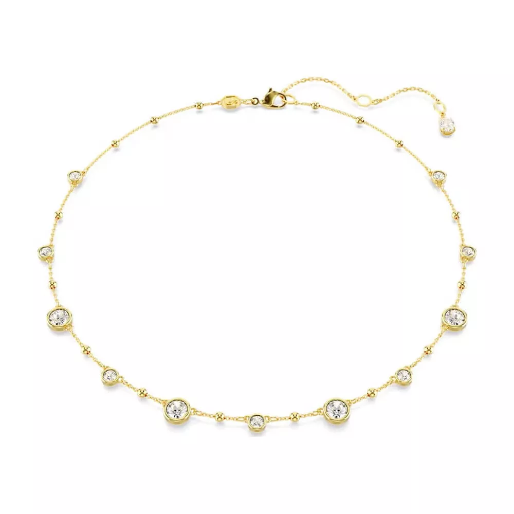 IMBER NECKLACE, WHITE, GOLD PLATED 5680090