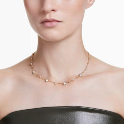 IMBER NECKLACE, WHITE, GOLD PLATED 5680090