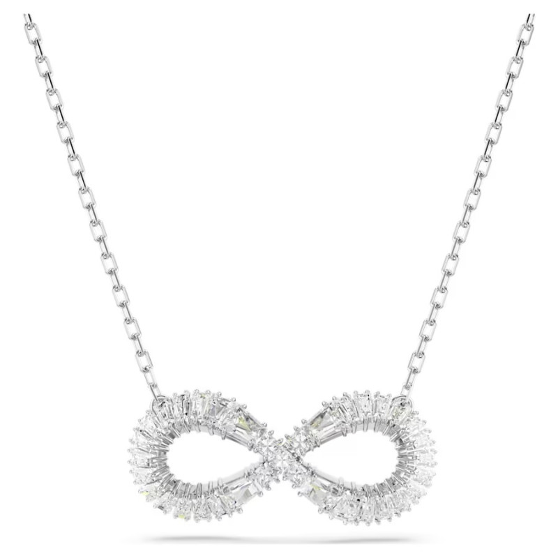 HYPERBOLA PENDANT, INFINITY, WHITE, RHODIUM PLATED 5679434