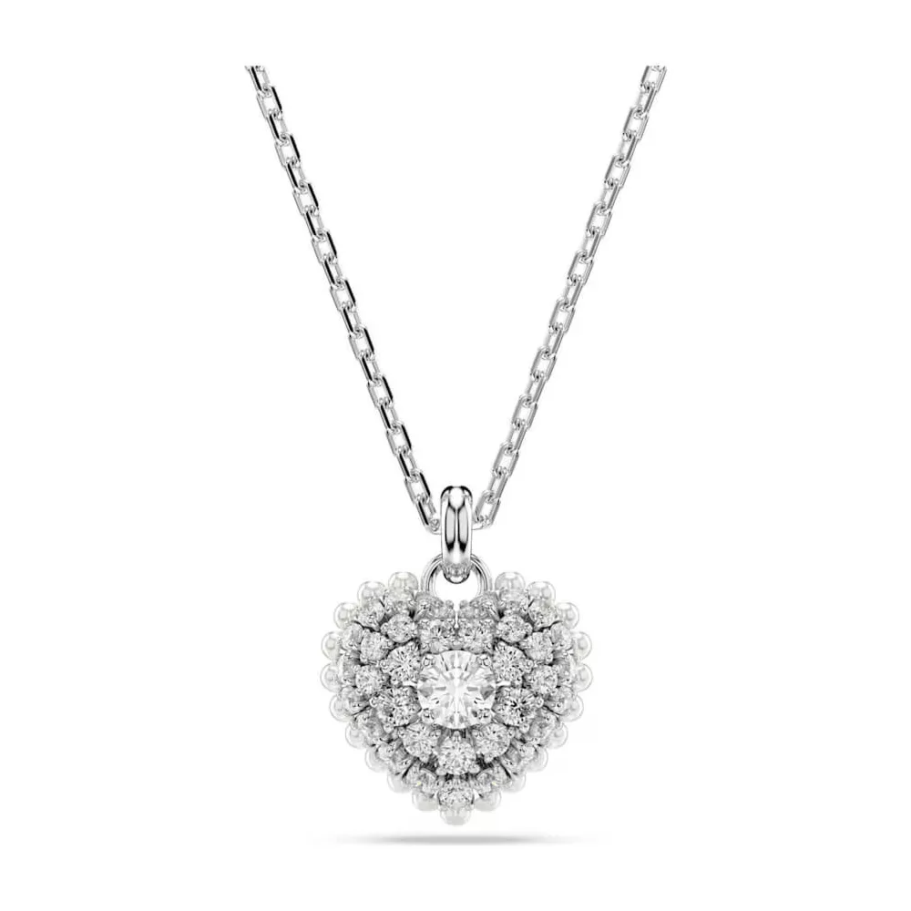 PENDENTE HYPERBOLA CUORE, BIANCO, PLACCATO RODIO 5684386