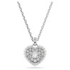 HYPERBOLA PENDANT, HEART, WHITE, RHODIUM PLATED 5684386