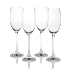 SET OF 4 FLUTE GOBLETS,...