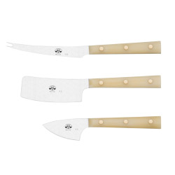 SET OF 3 CHEESE KNIVES, WHITE CERIMONIA 425