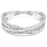 HYPERBOLA BANGLE, INFINITY, WHITE, RHODIUM PLATED