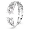 HYPERBOLA BANGLE, INFINITY, WHITE, RHODIUM PLATED