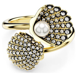 IDYLLIA OPEN RING, CRYSTAL PEARL, SHELL