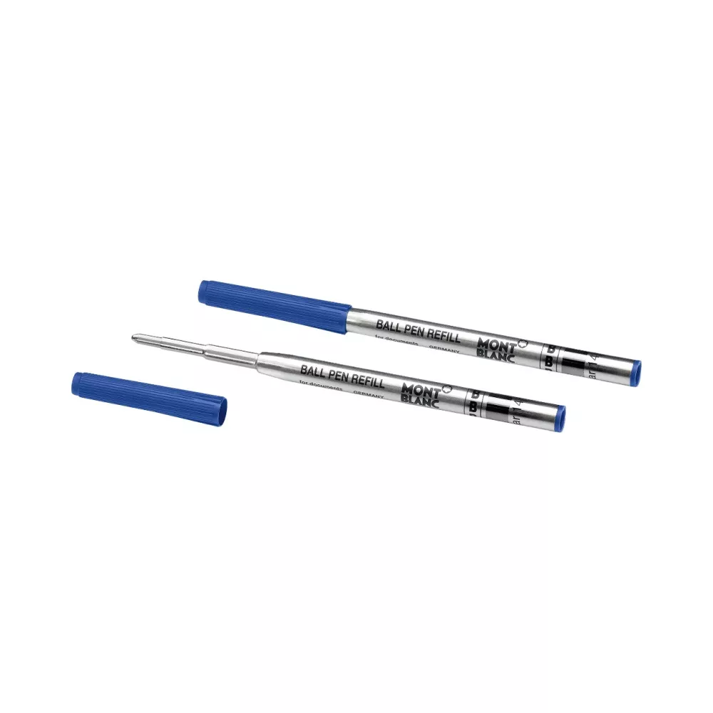 2 BALLPOINT PEN REFILLS "B" BROAD, ROYAL BLUE 128215