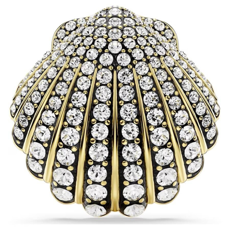 IDYLLIA BROOCH, SHELL, WHITE, GOLD TONE PLATED 5683967