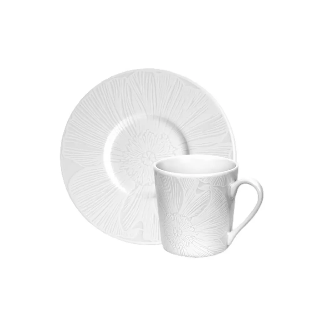 SET DI 4 TAZZE ESPRESSO, WHITE NATURE