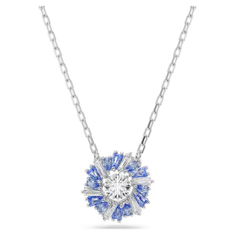 IDYLLIA PENDANT, BLUE FLOWER, RHODIUM PLATED 5680013