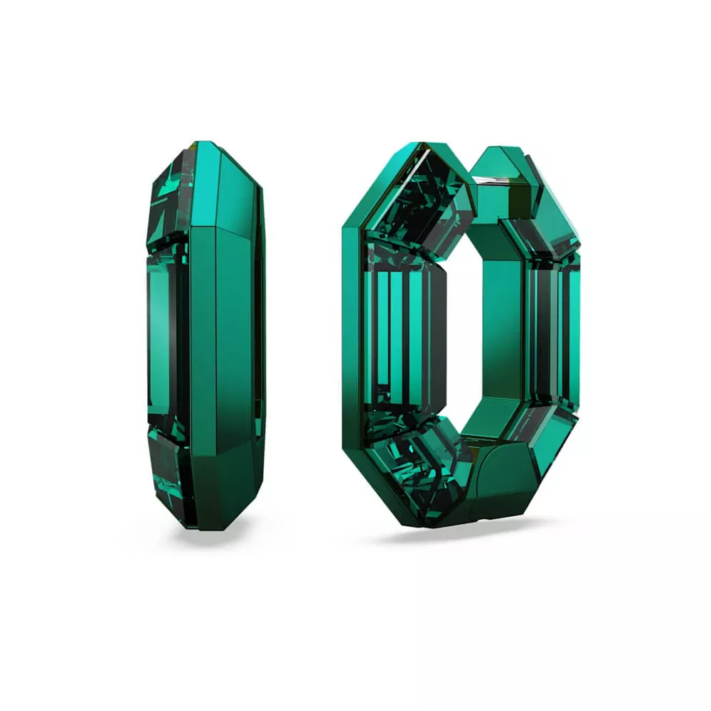 LUCENT HOOP EARRINGS, OCTAGON SHAPE