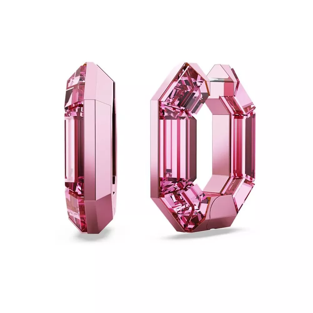 LUCENT HOOP EARRINGS, OCTAGON SHAPE